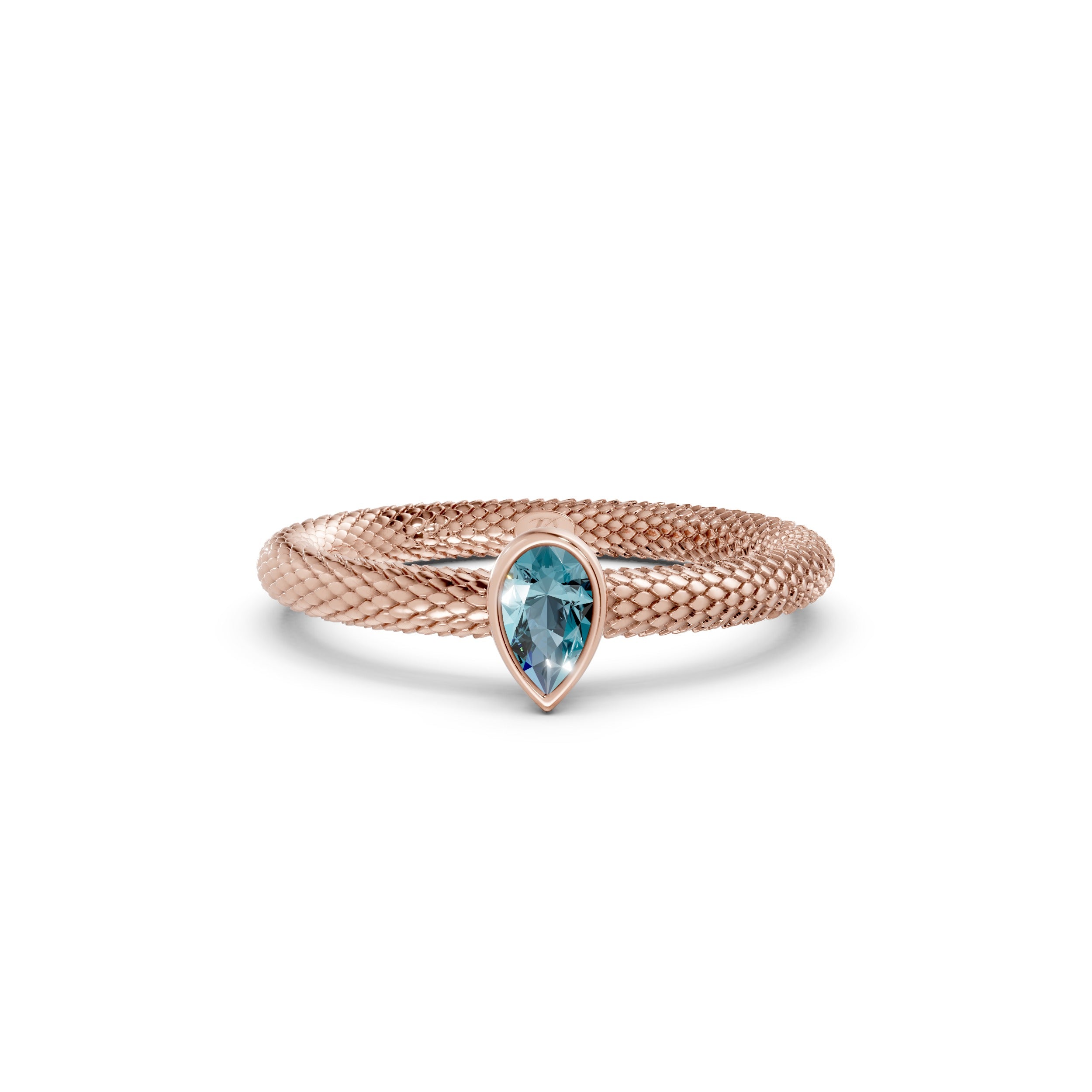 Aquamarine Snake Ring – Design by Kolyan