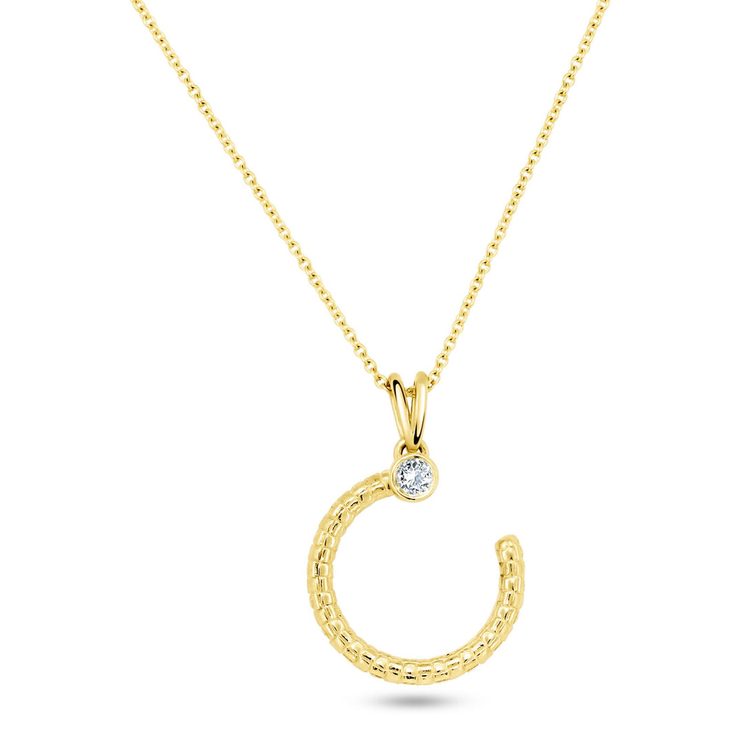 C Diamond Pendant