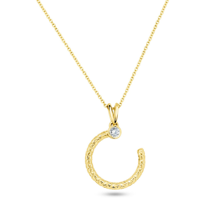 C Diamond Pendant