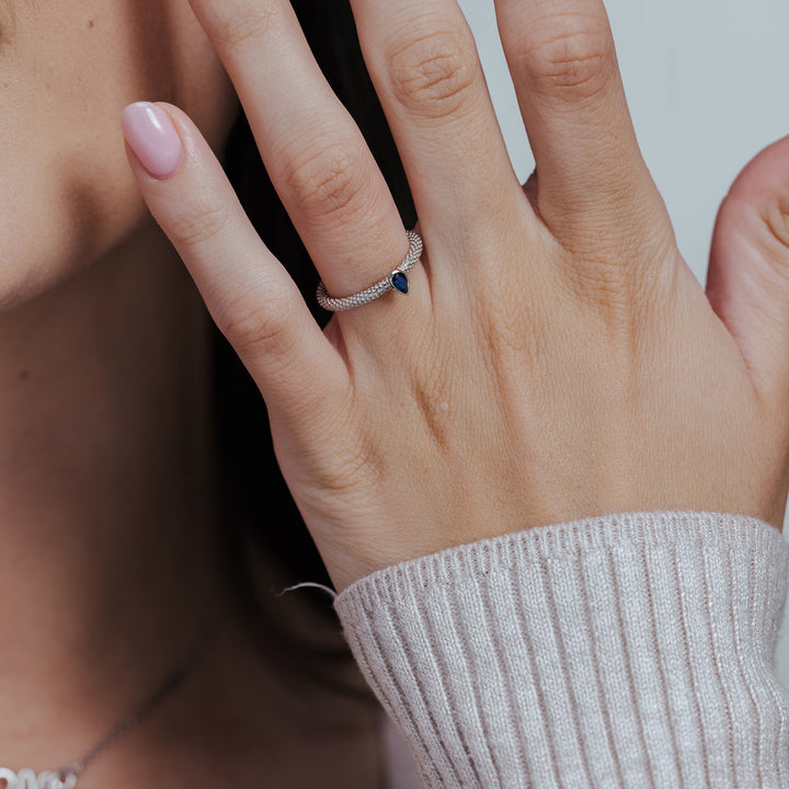 Sapphire Dotted Ring Set