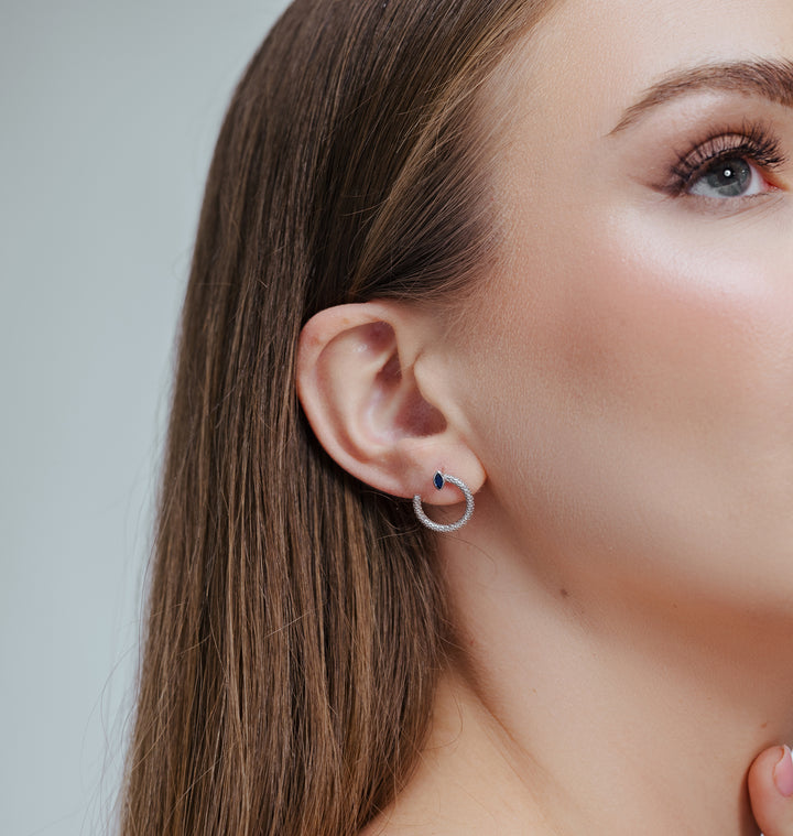 Marquise-Cut Sapphire Earrings