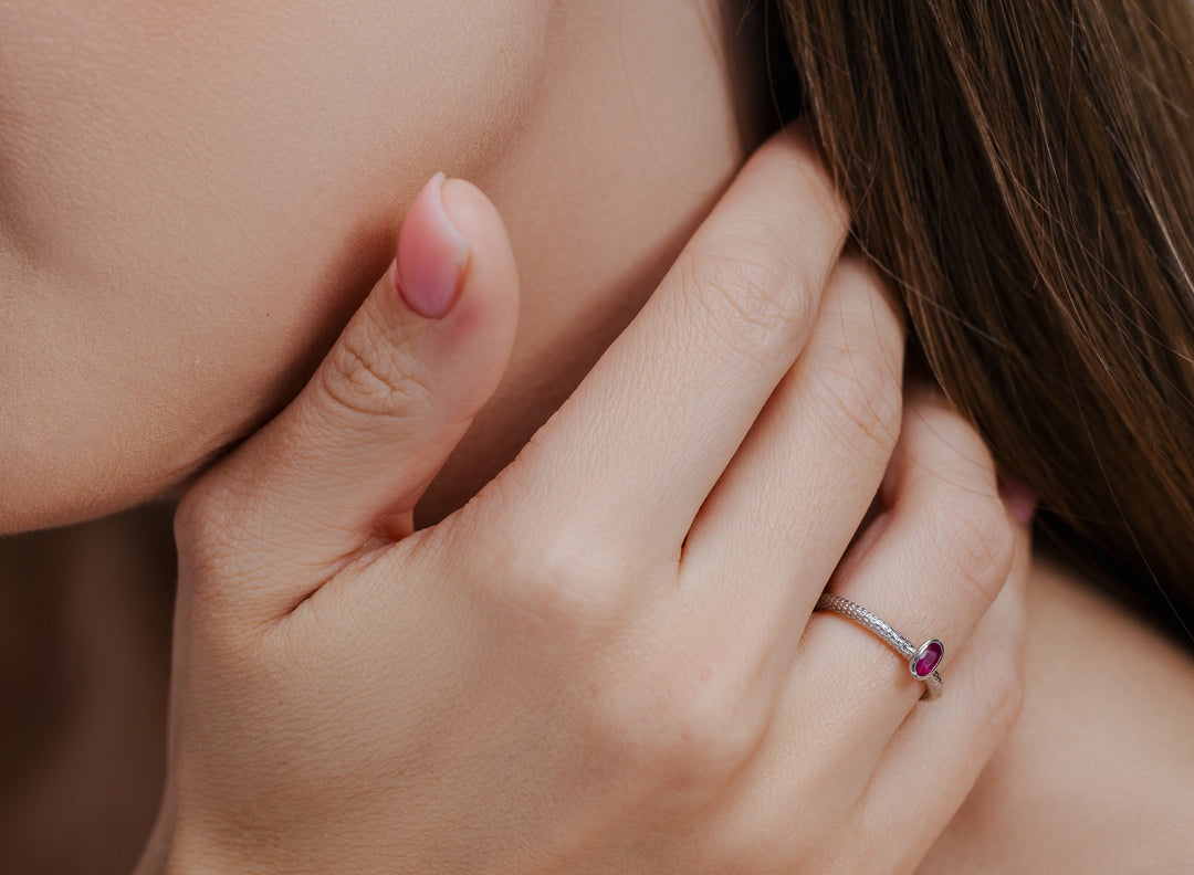 Ruby Snake Ring