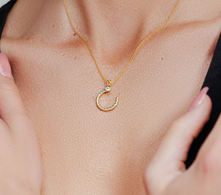 C Diamond Pendant