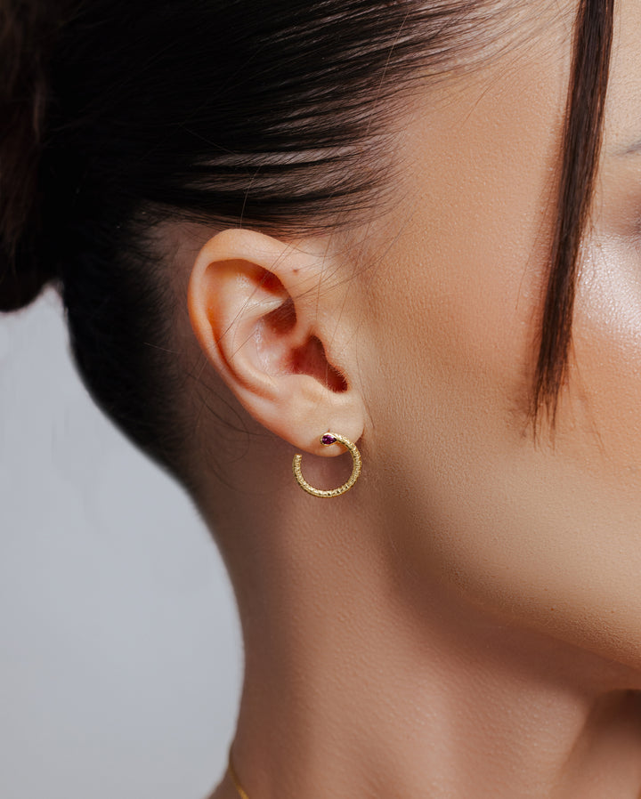 Ruby Rock Earrings