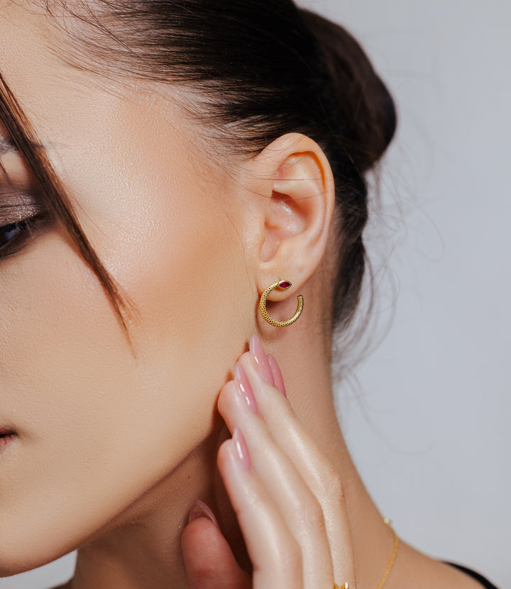 Marquise-Cut Ruby Earrings
