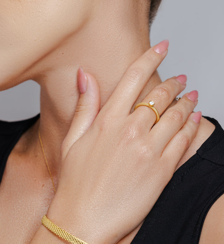 Diamond Snake Ring Set